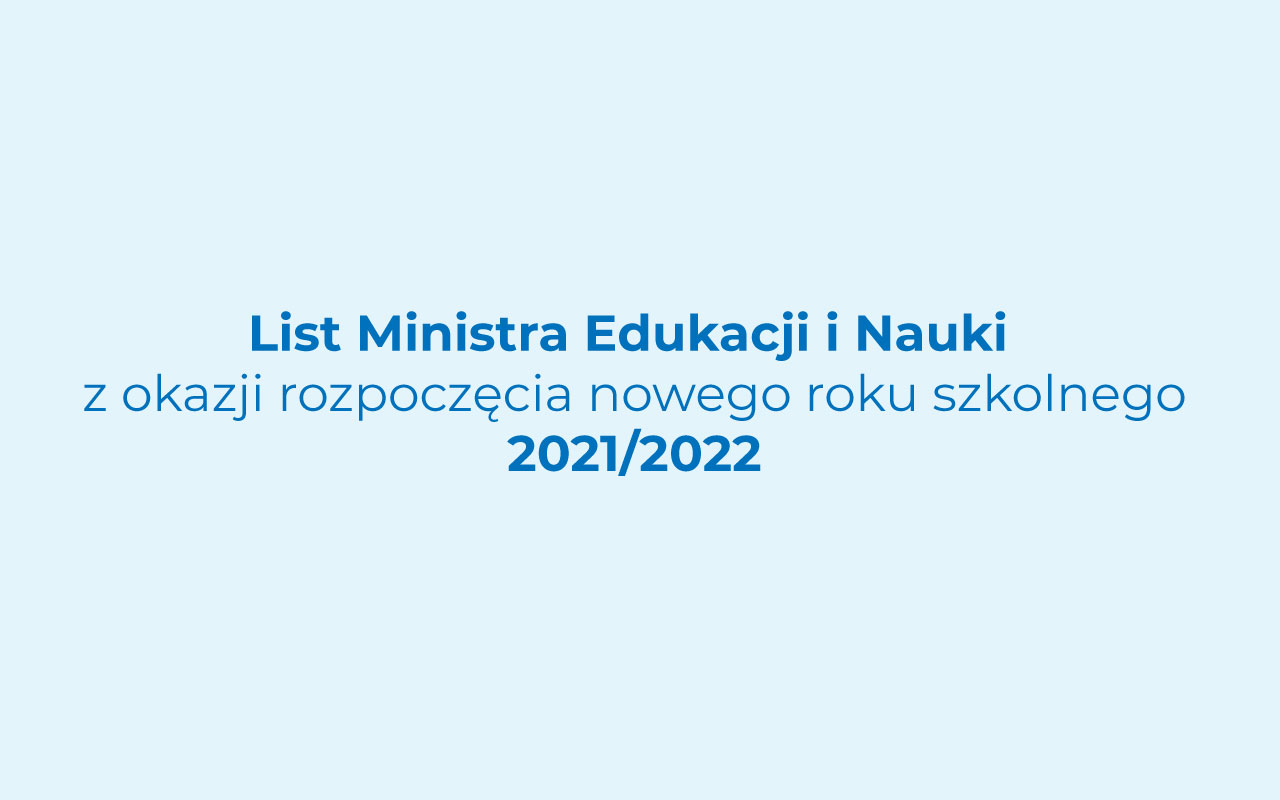 List ministra rozpoczecie 2021 2022