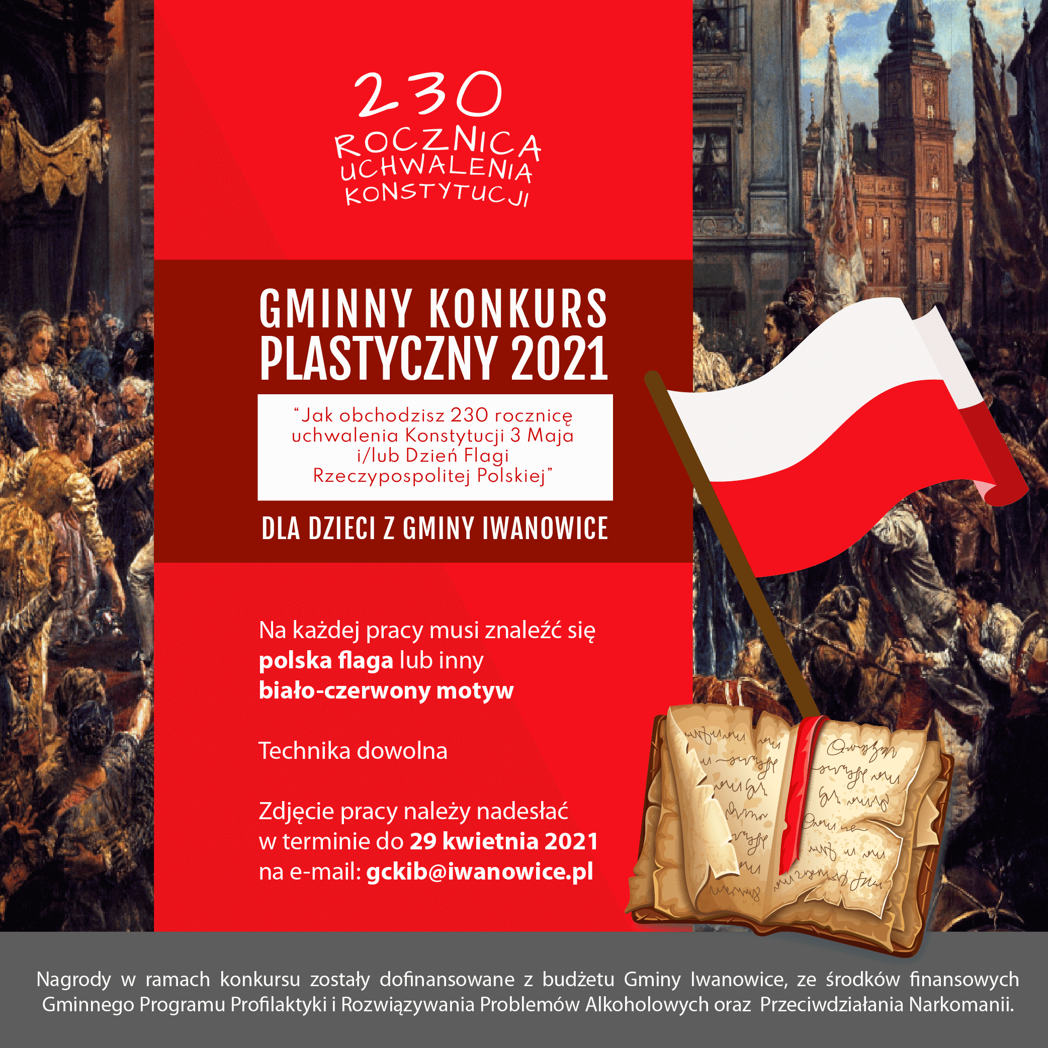 Plakat konkurs plastyczny maj 2021