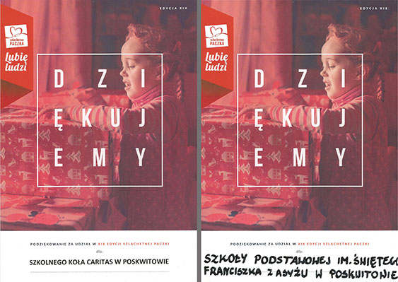 szlachetna paczka2019 dyplomy